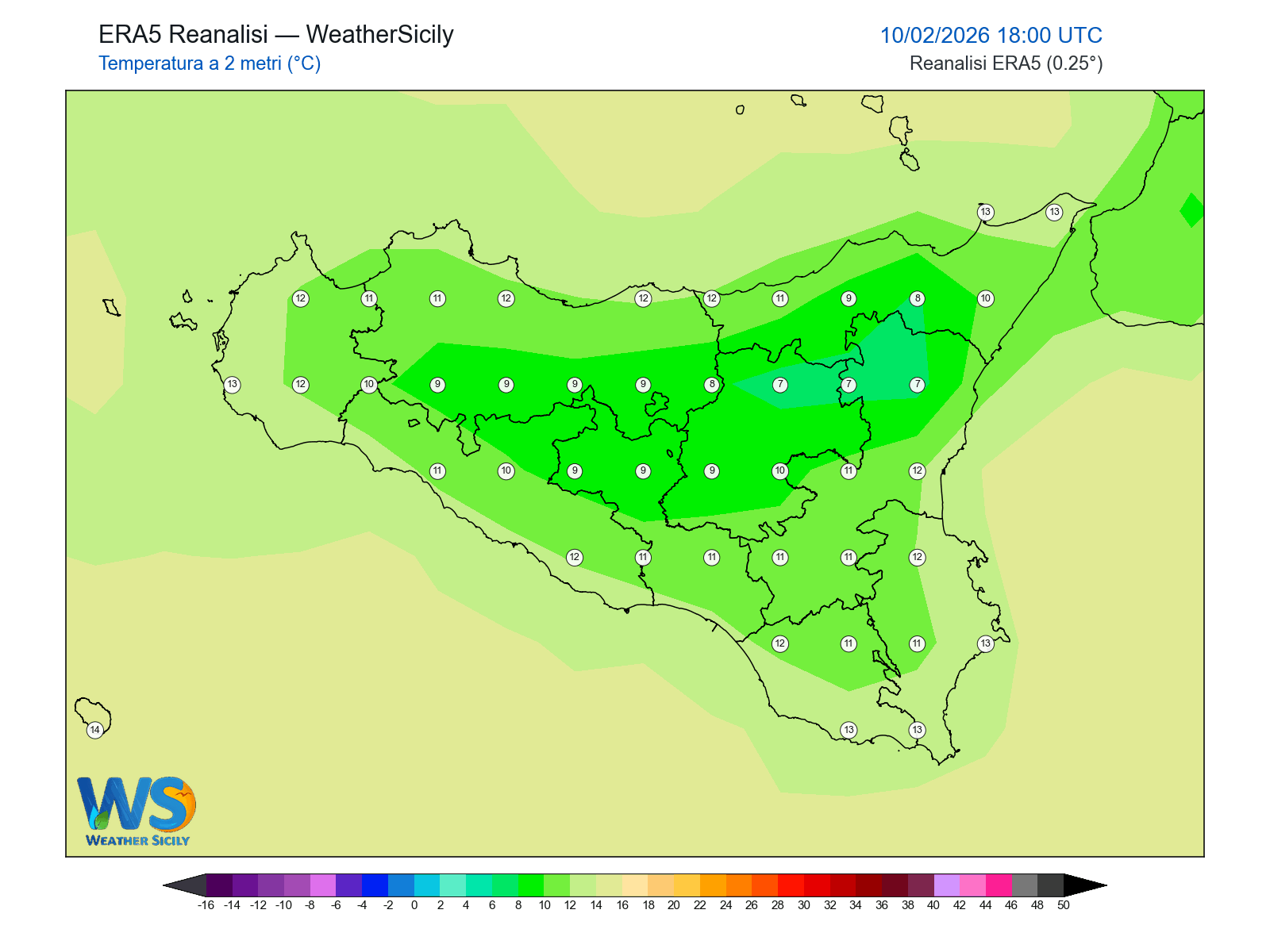 Temperatura a 2 metri · 2026021018