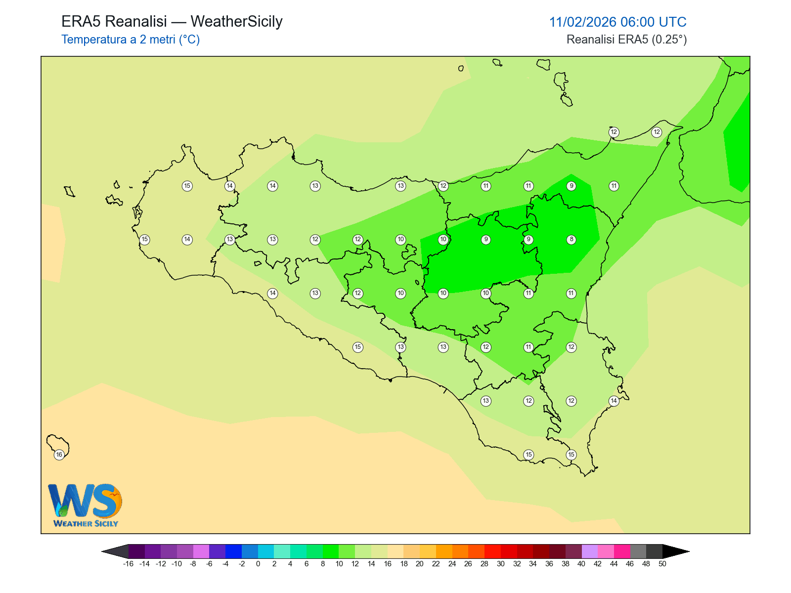 Temperatura a 2 metri · 2026021106