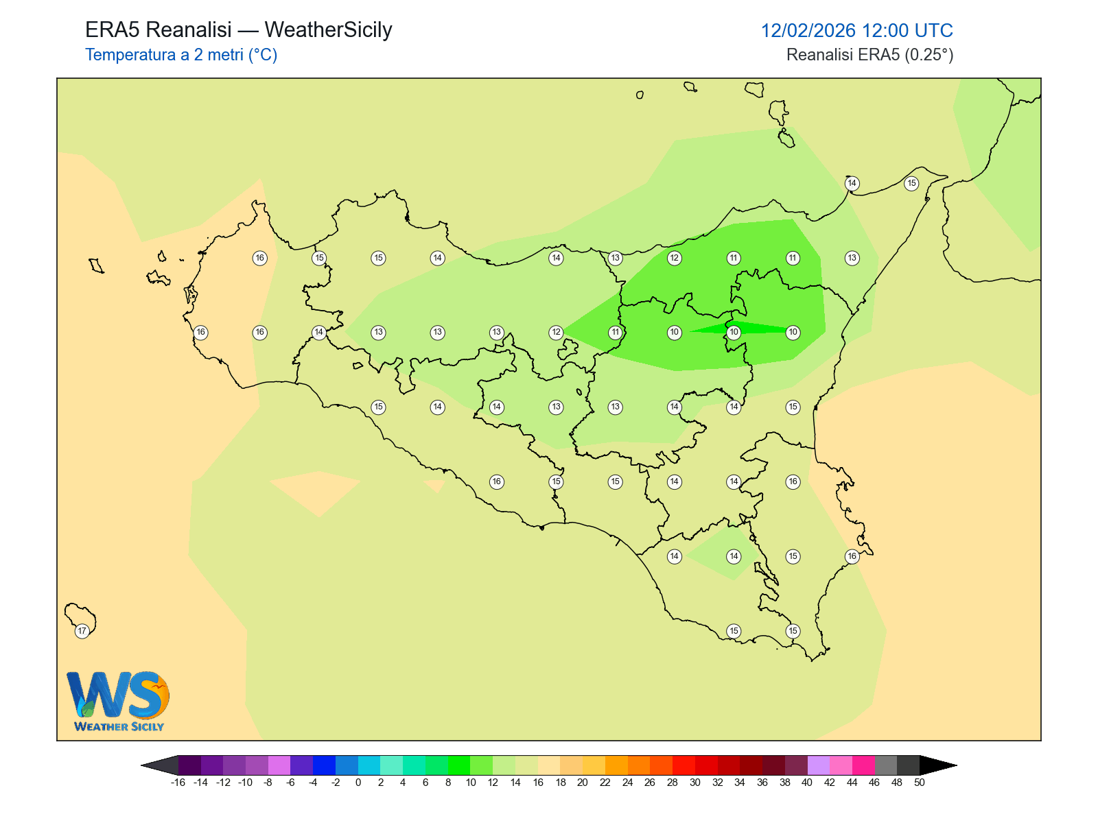Temperatura a 2 metri · 2026021212