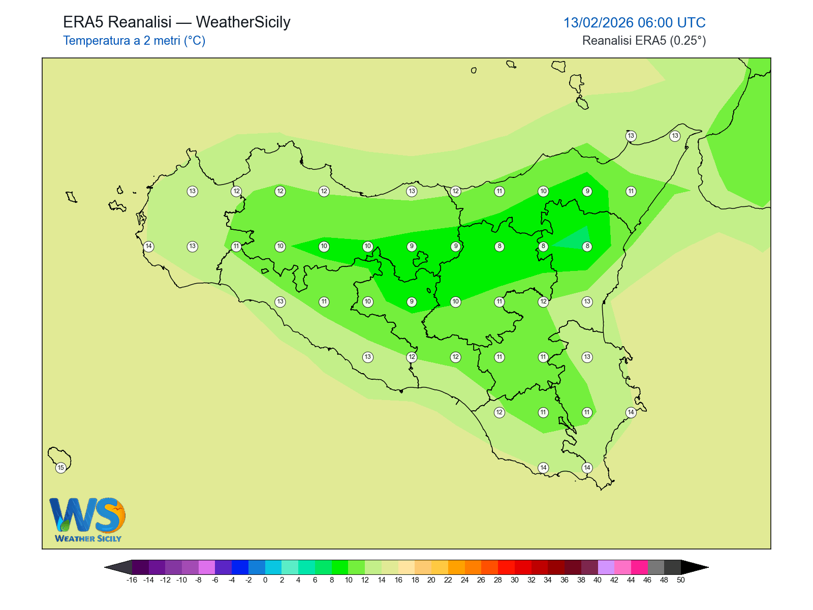 Temperatura a 2 metri · 2026021306