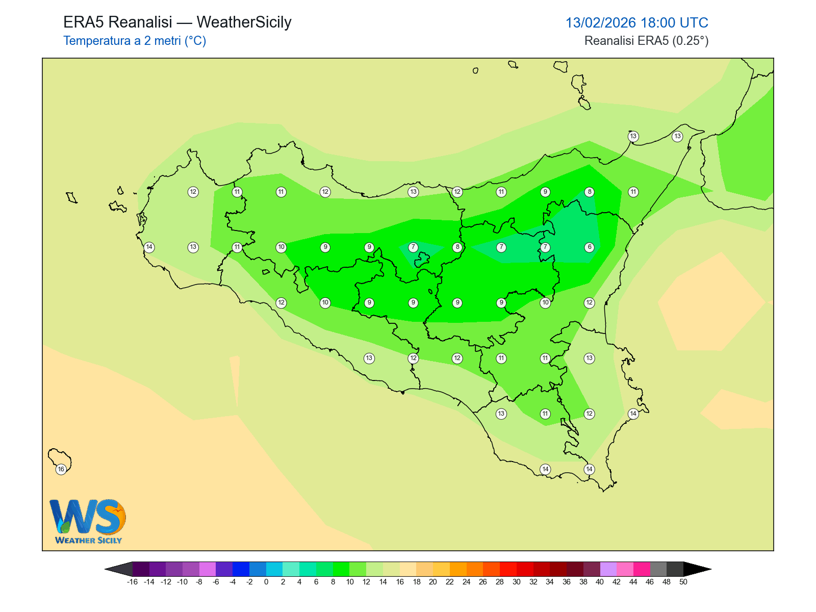 Temperatura a 2 metri · 2026021318