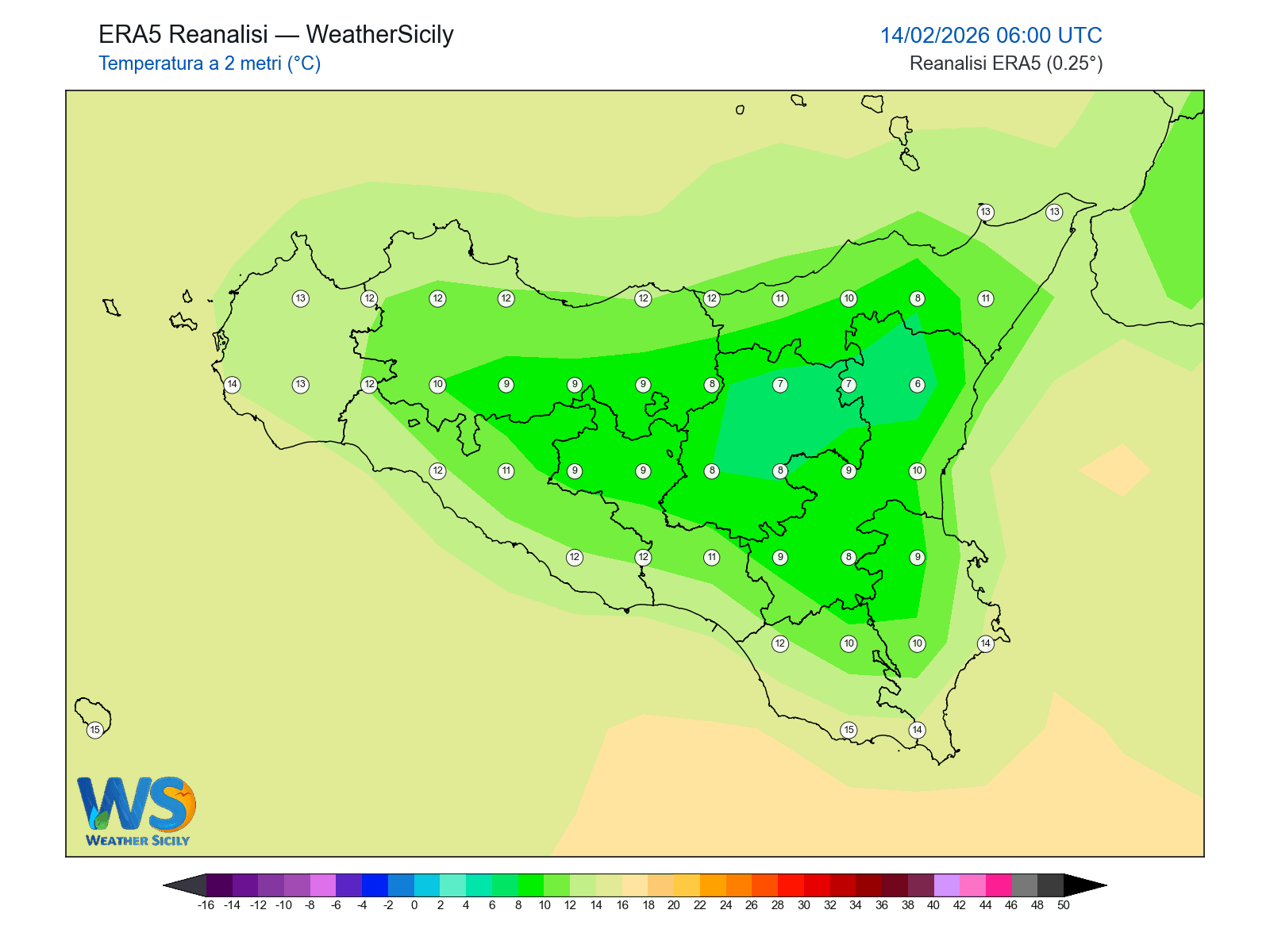 Temperatura a 2 metri · 2026021406