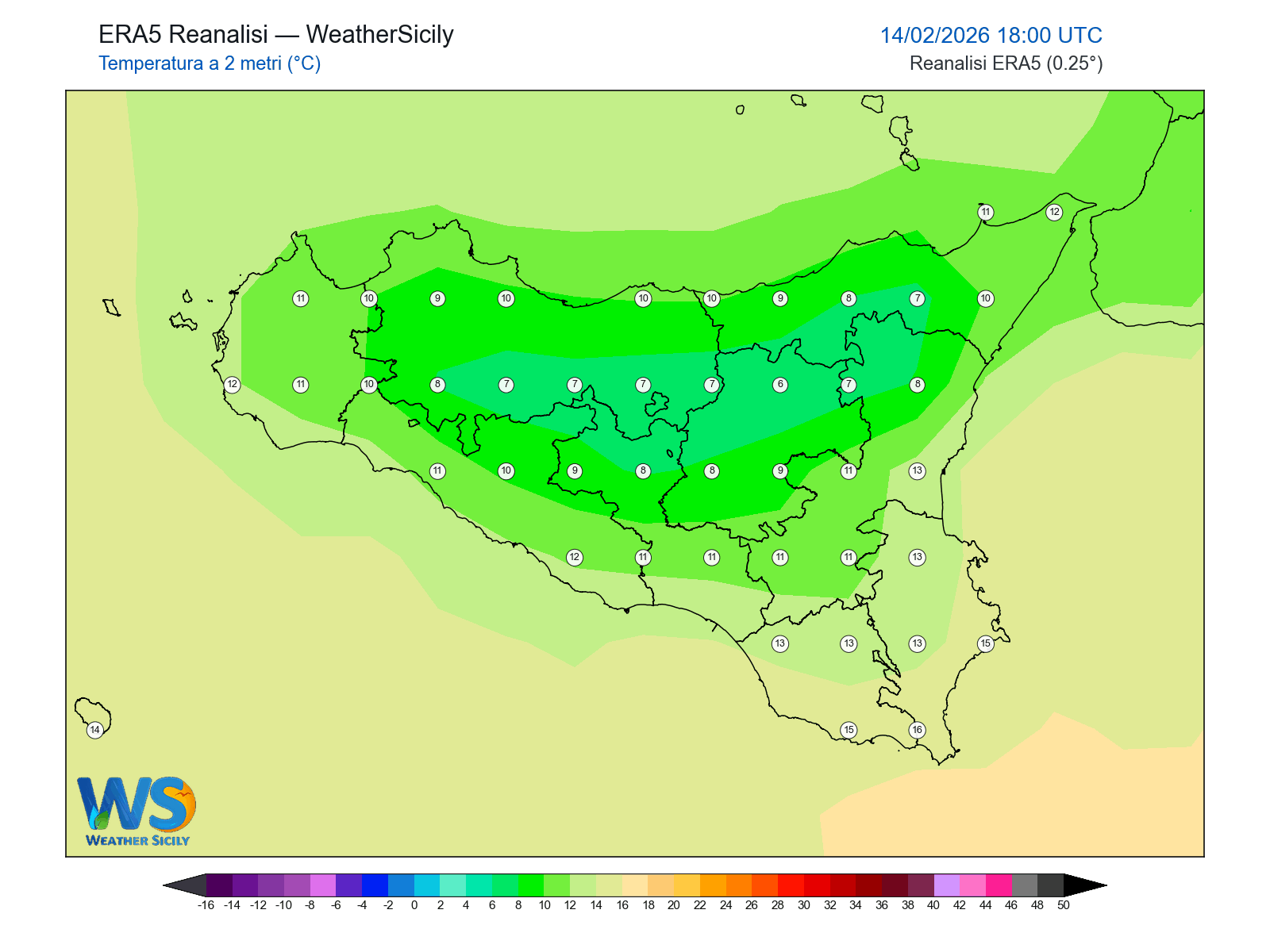 Temperatura a 2 metri · 2026021418
