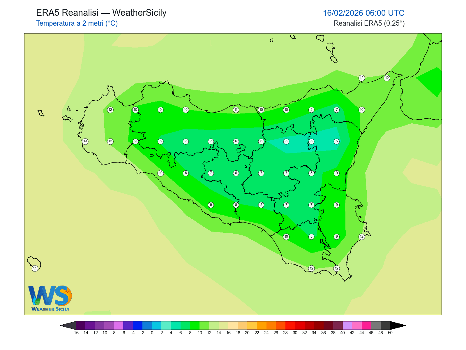 Temperatura a 2 metri · 2026021606