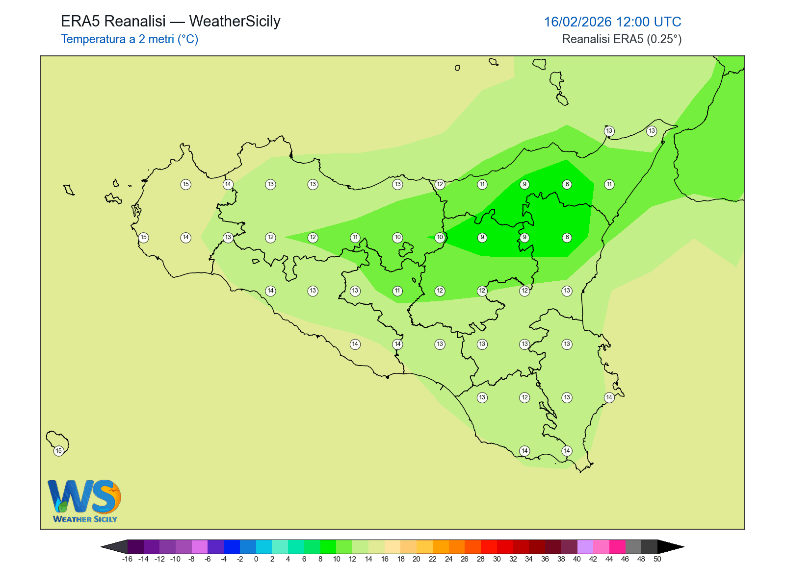 Temperatura a 2 metri · 2026021612