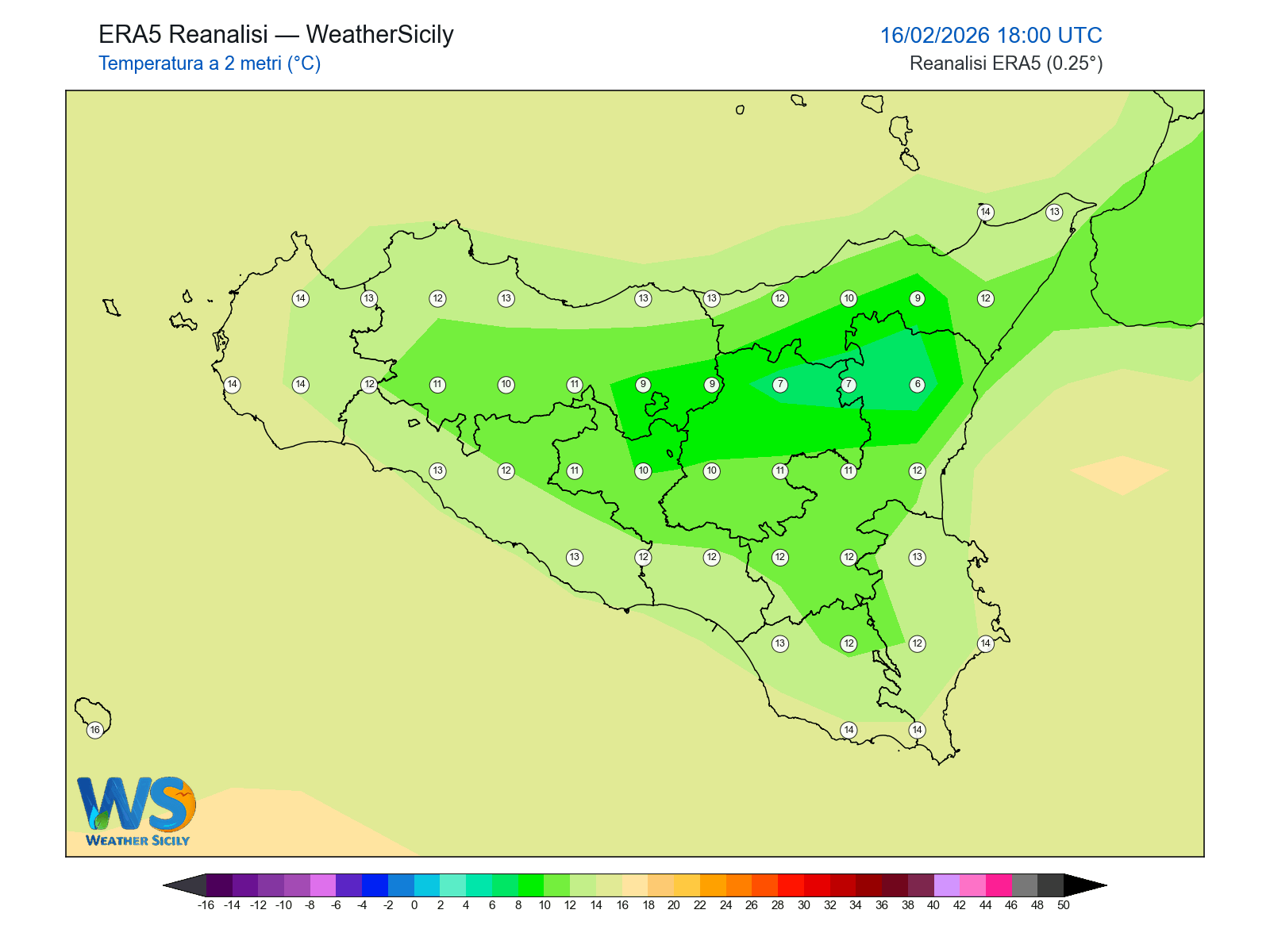 Temperatura a 2 metri · 2026021618