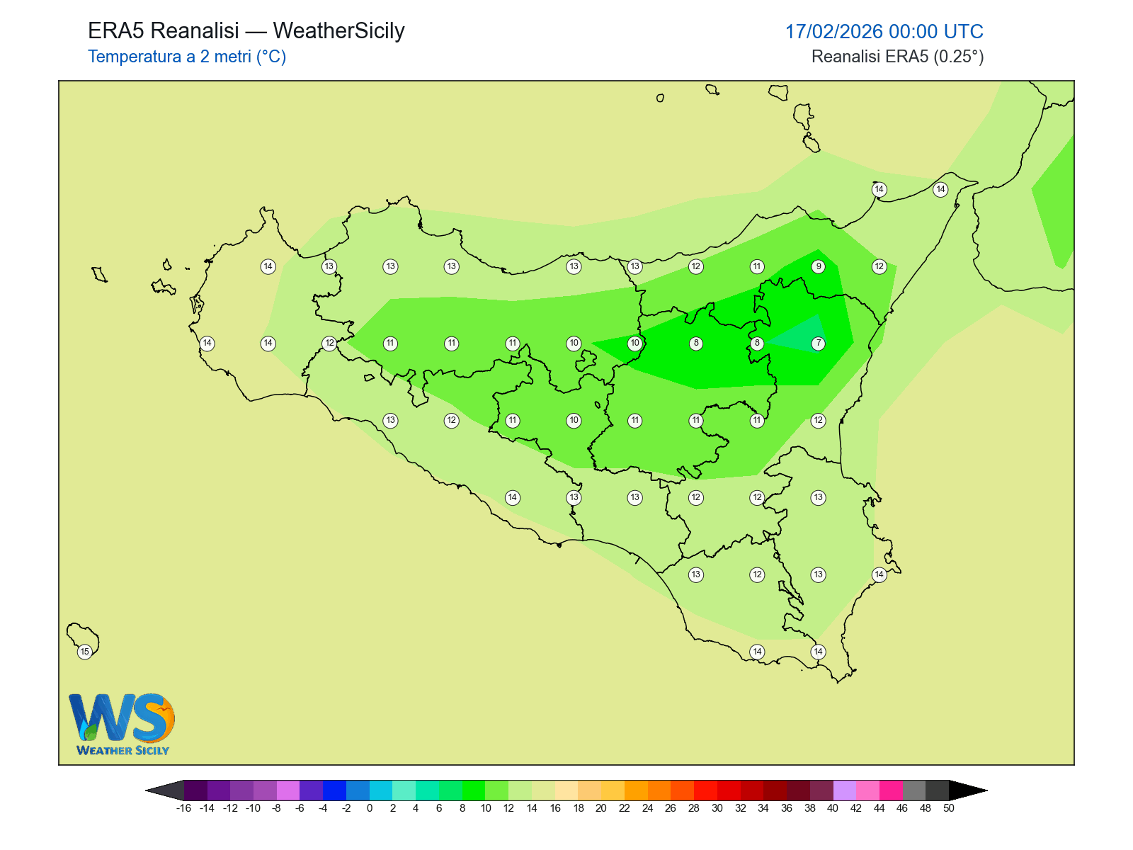 Temperatura a 2 metri · 2026021700