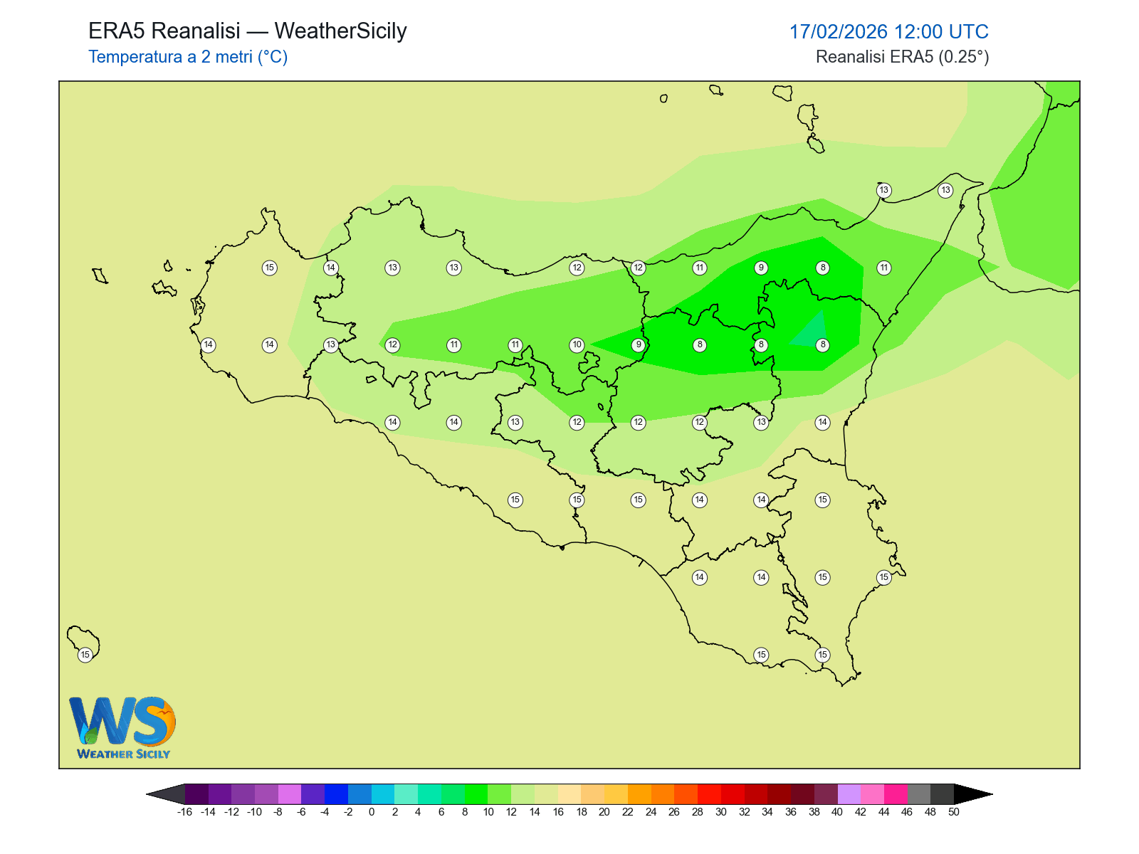 Temperatura a 2 metri · 2026021712