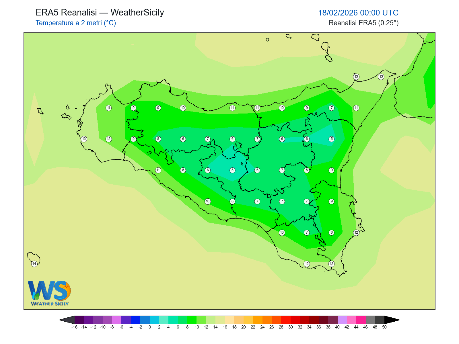 Temperatura a 2 metri · 2026021800