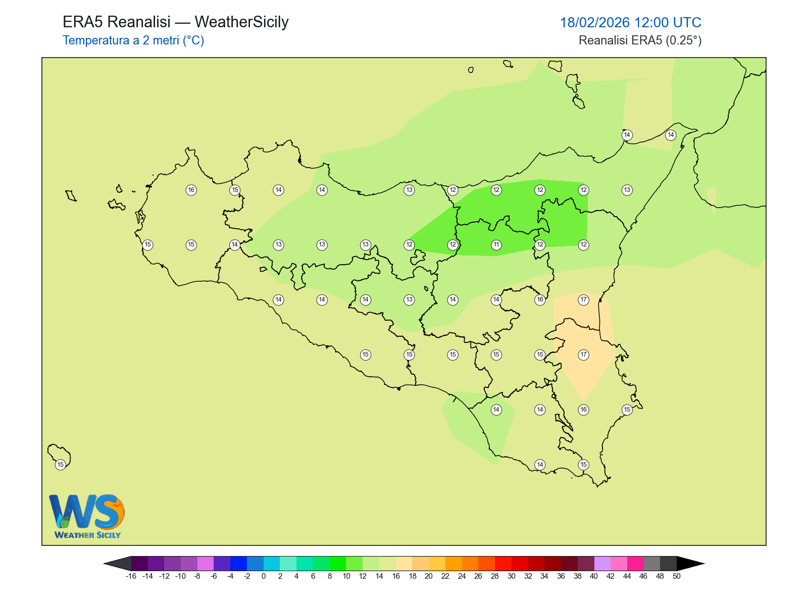 Temperatura a 2 metri · 2026021812