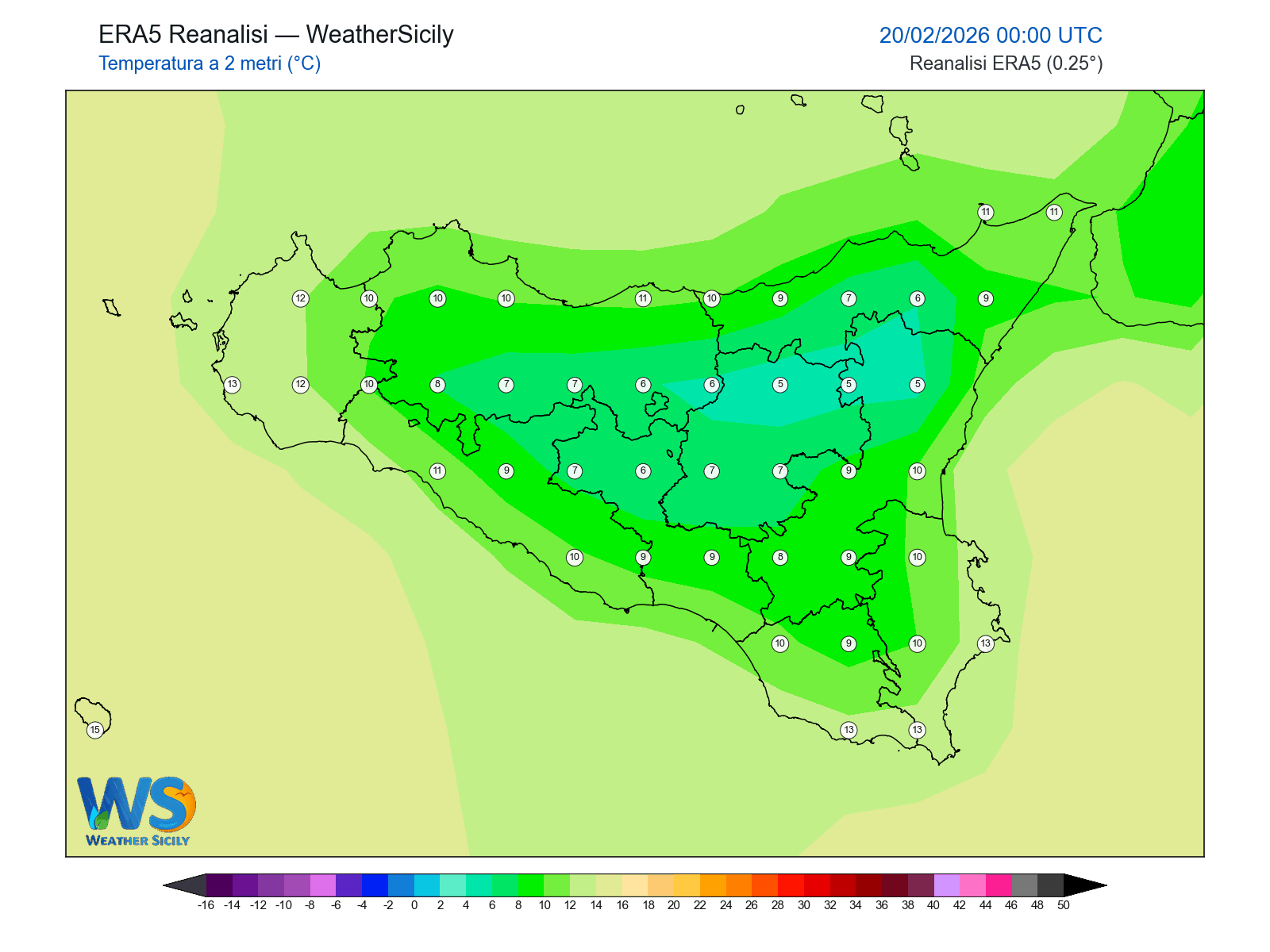 Temperatura a 2 metri · 2026022000