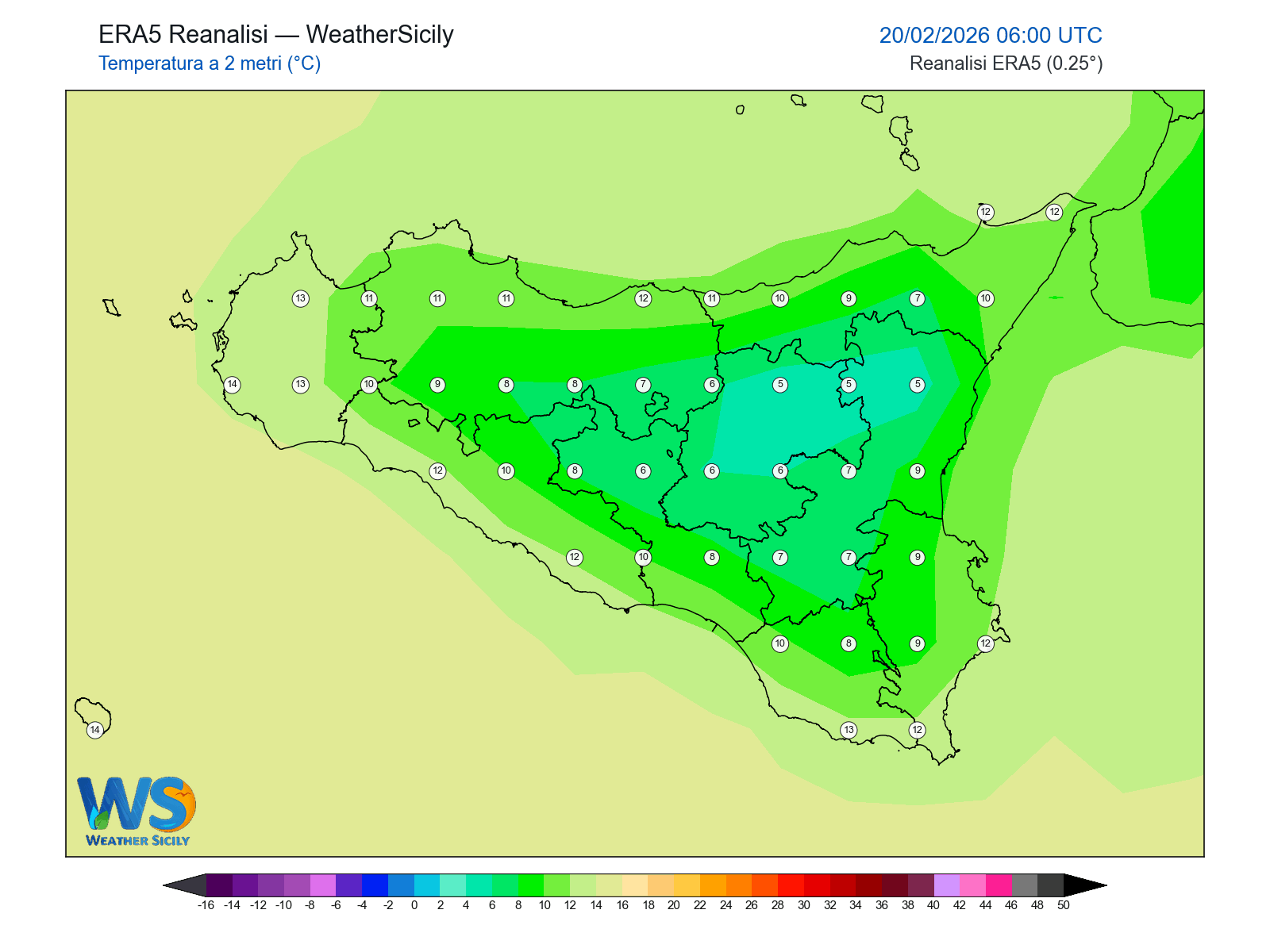 Temperatura a 2 metri · 2026022006