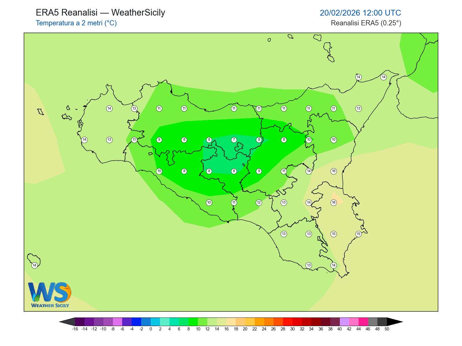 Temperatura a 2 metri · 2026022012