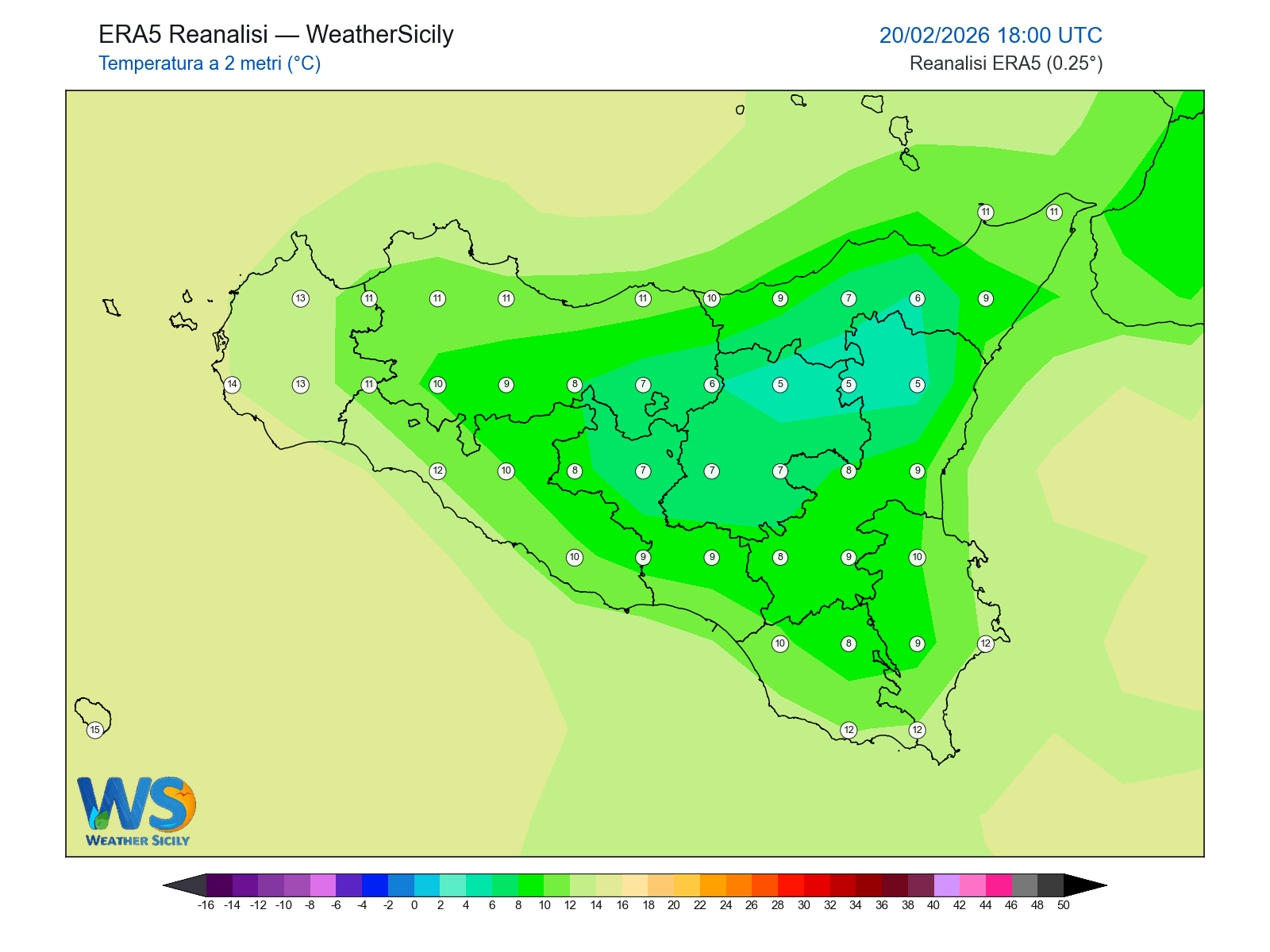 Temperatura a 2 metri · 2026022018