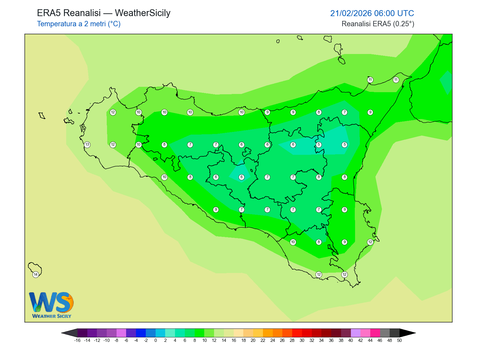 Temperatura a 2 metri · 2026022106