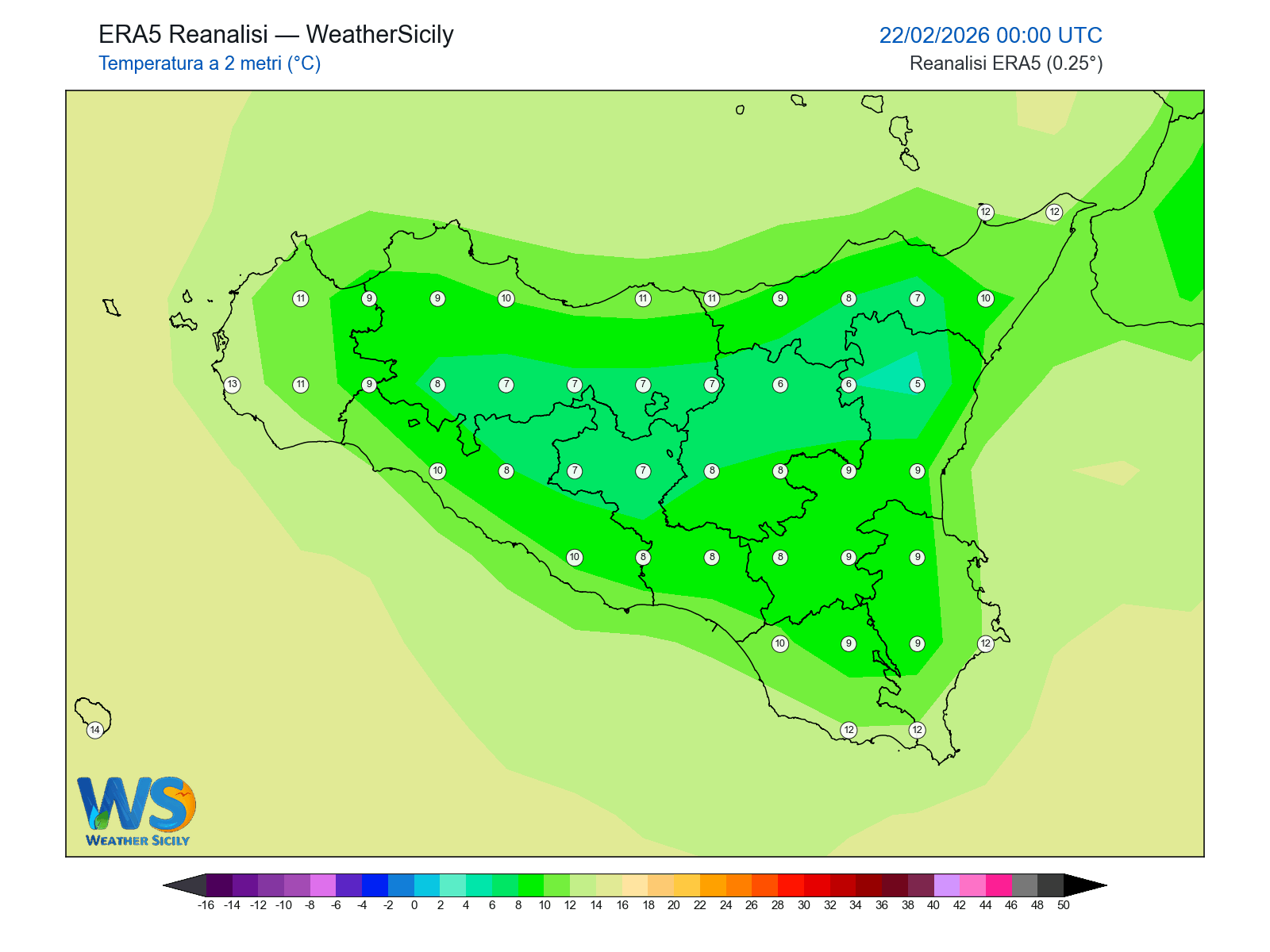 Temperatura a 2 metri · 2026022200