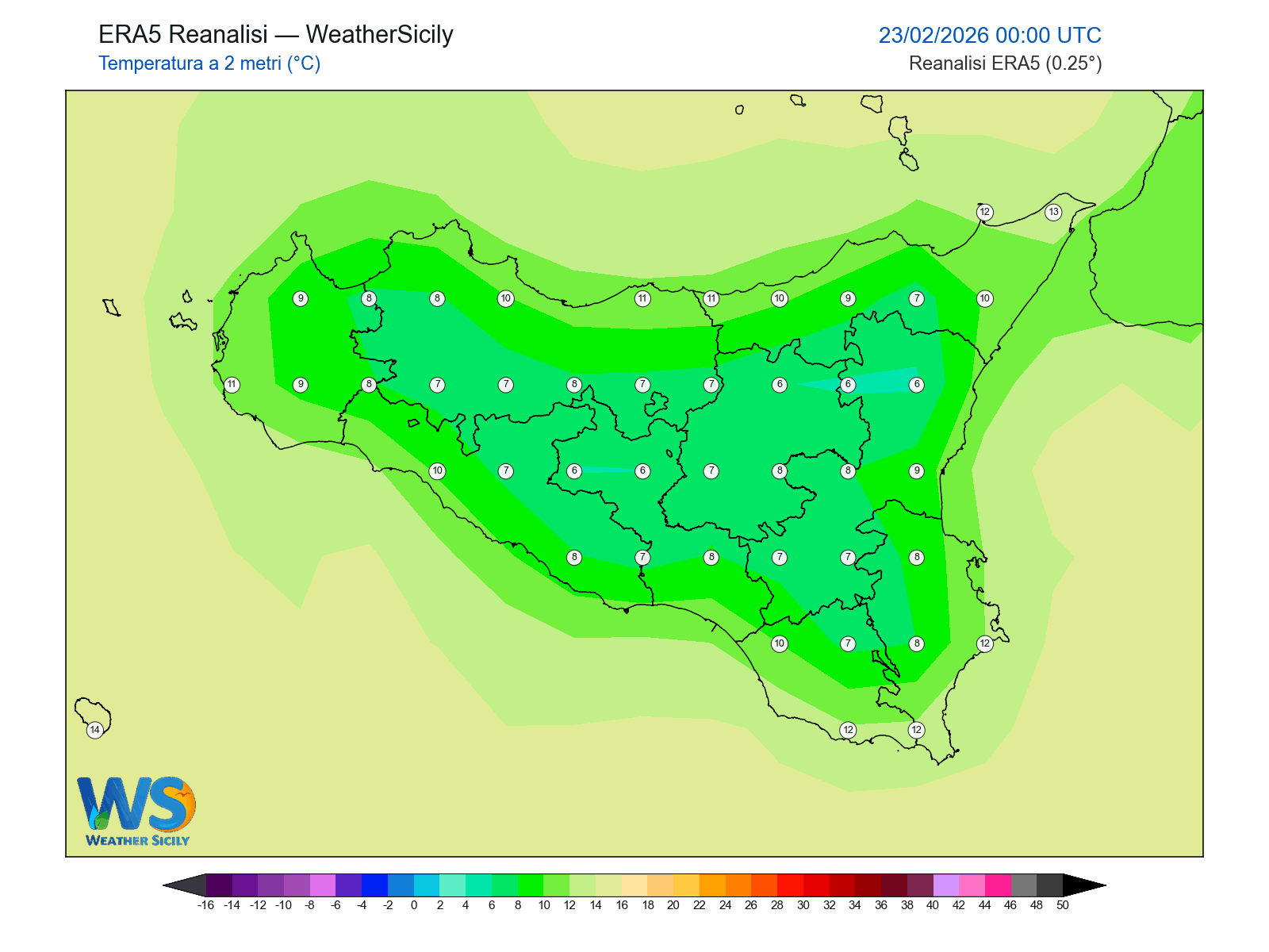 Temperatura a 2 metri · 2026022300