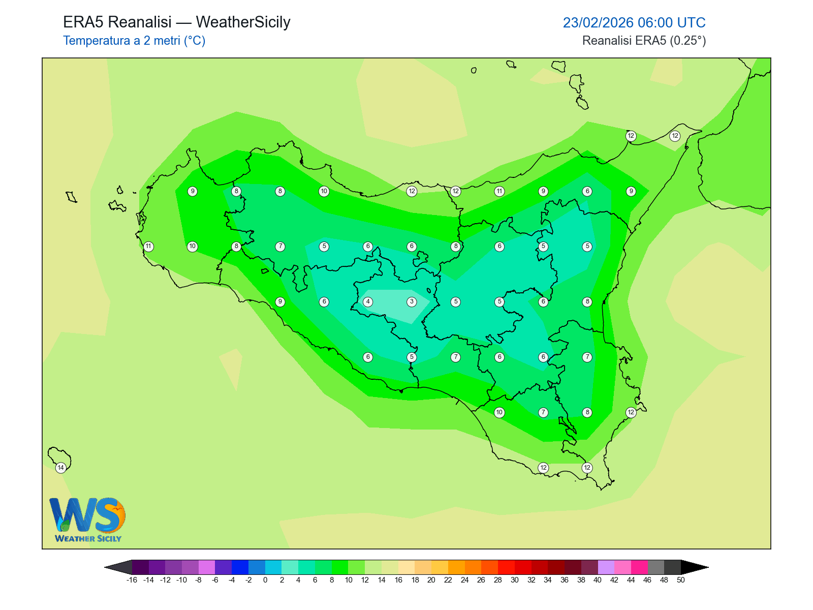 Temperatura a 2 metri · 2026022306
