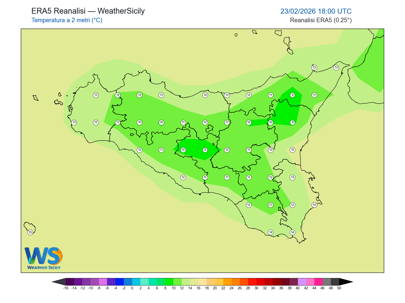 Temperatura a 2 metri · 2026022318