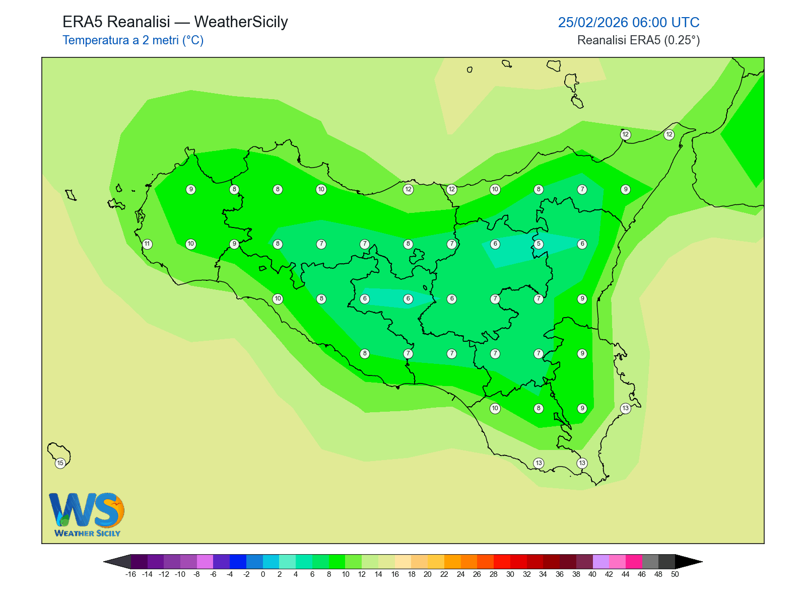 Temperatura a 2 metri · 2026022506