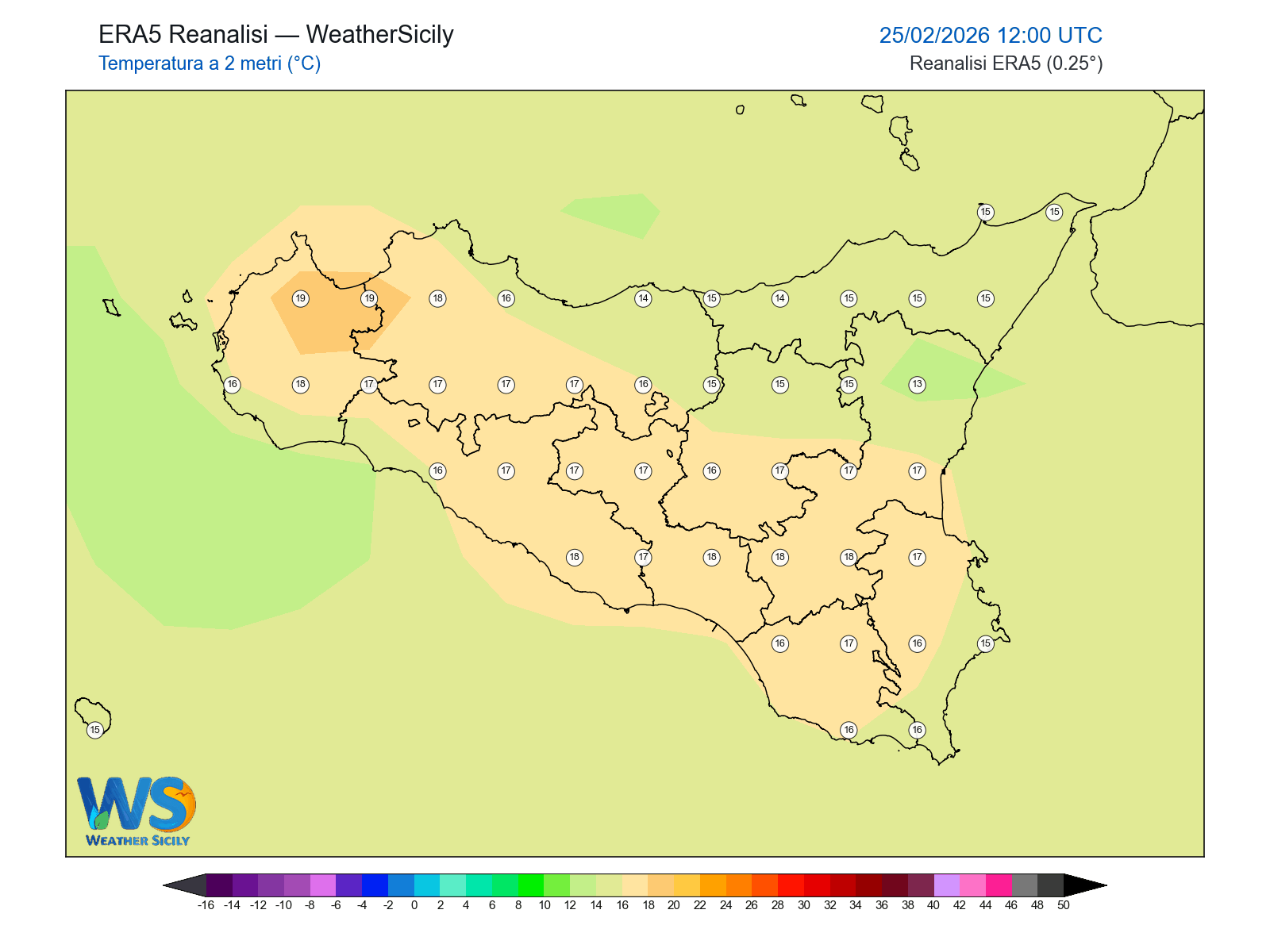 Temperatura a 2 metri · 2026022512