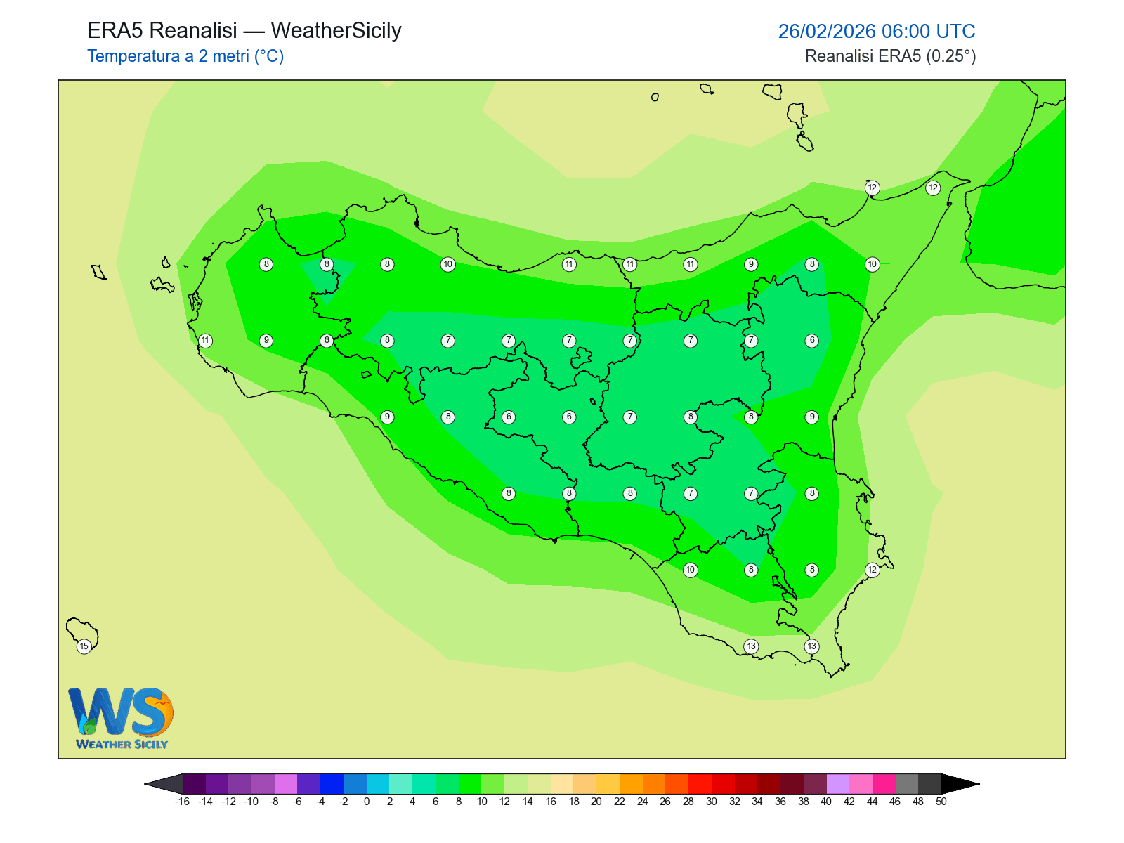 Temperatura a 2 metri · 2026022606
