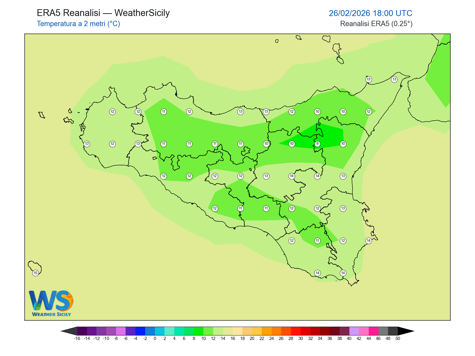 Temperatura a 2 metri · 2026022618