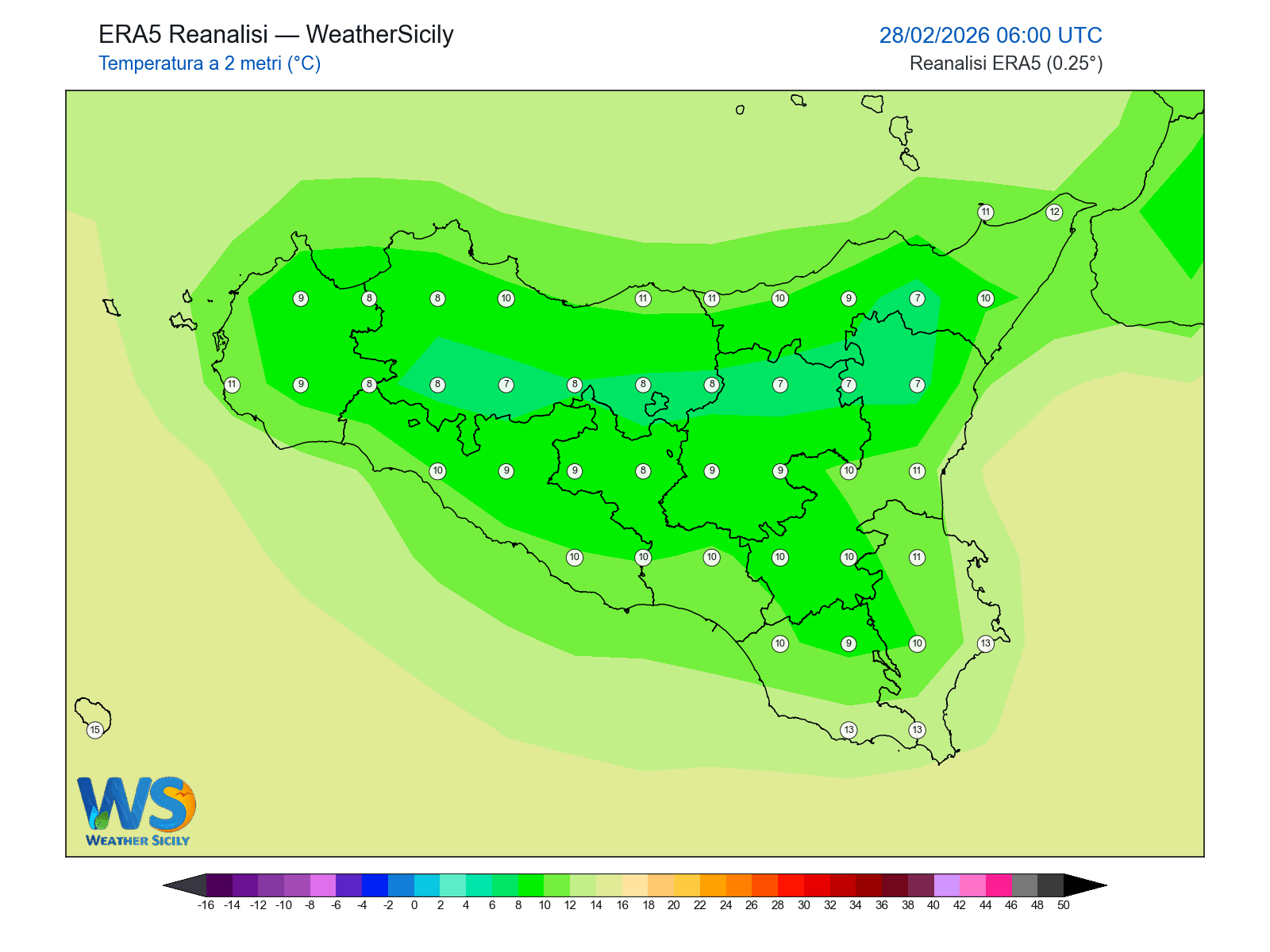 Temperatura a 2 metri · 2026022806