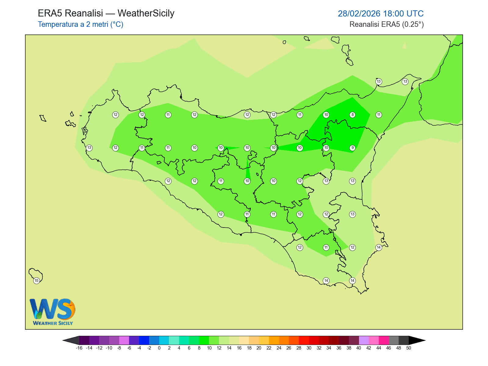Temperatura a 2 metri · 2026022818
