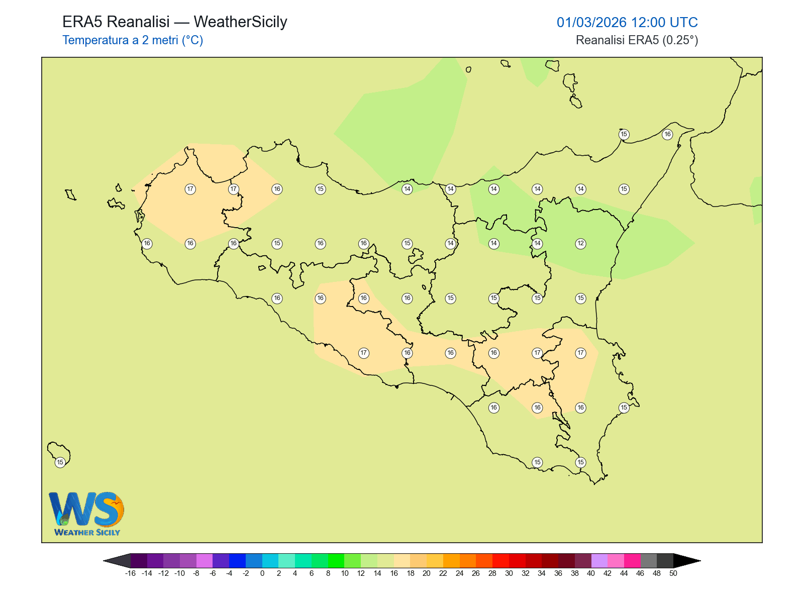 Temperatura a 2 metri · 2026030112
