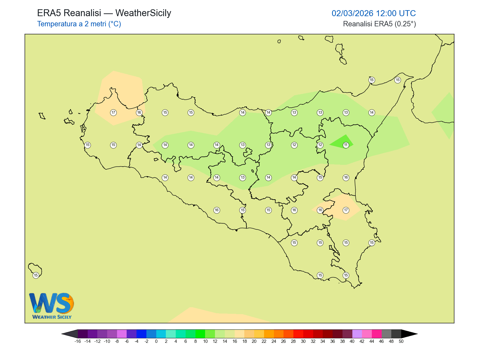 Temperatura a 2 metri · 2026030212