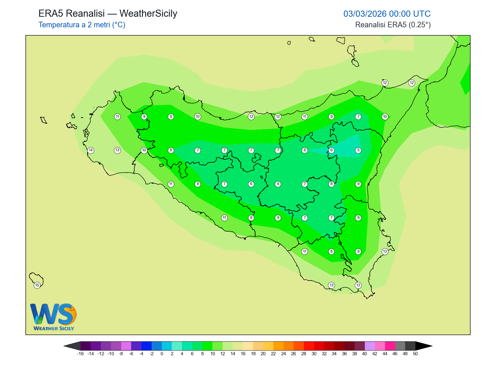 Temperatura a 2 metri · 2026030300