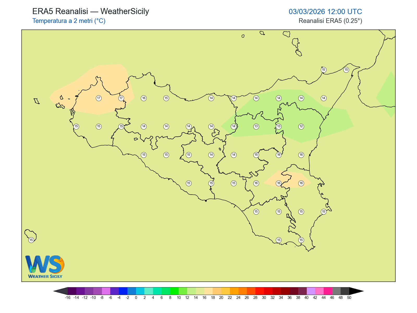 Temperatura a 2 metri · 2026030312