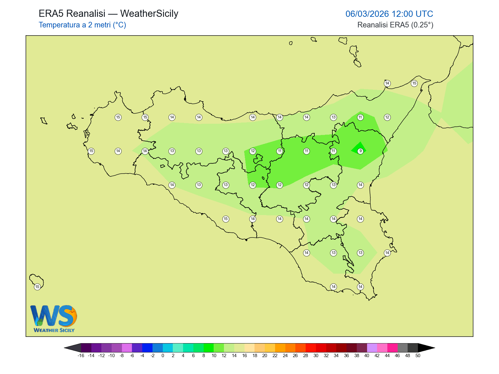 Temperatura a 2 metri · 2026030612