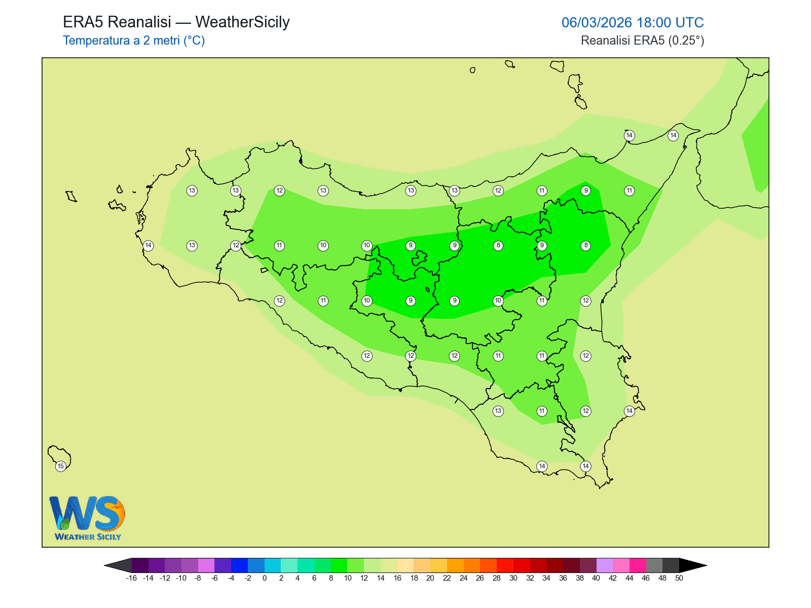 Temperatura a 2 metri · 2026030618
