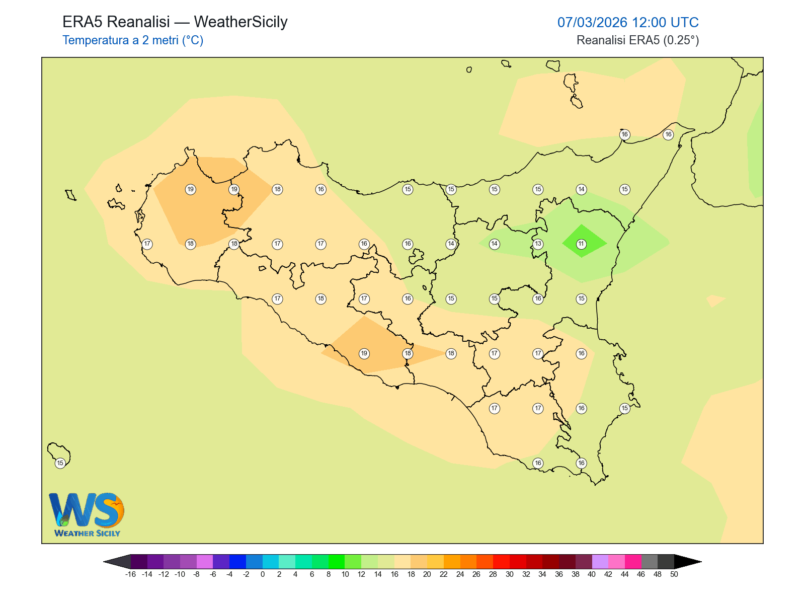 Temperatura a 2 metri · 2026030712