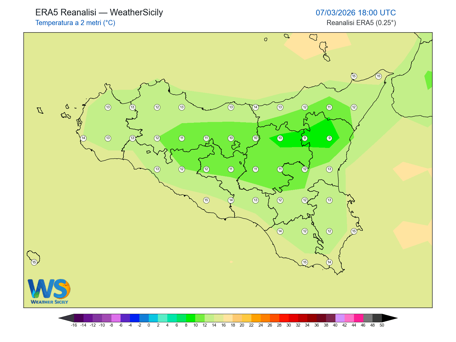 Temperatura a 2 metri · 2026030718