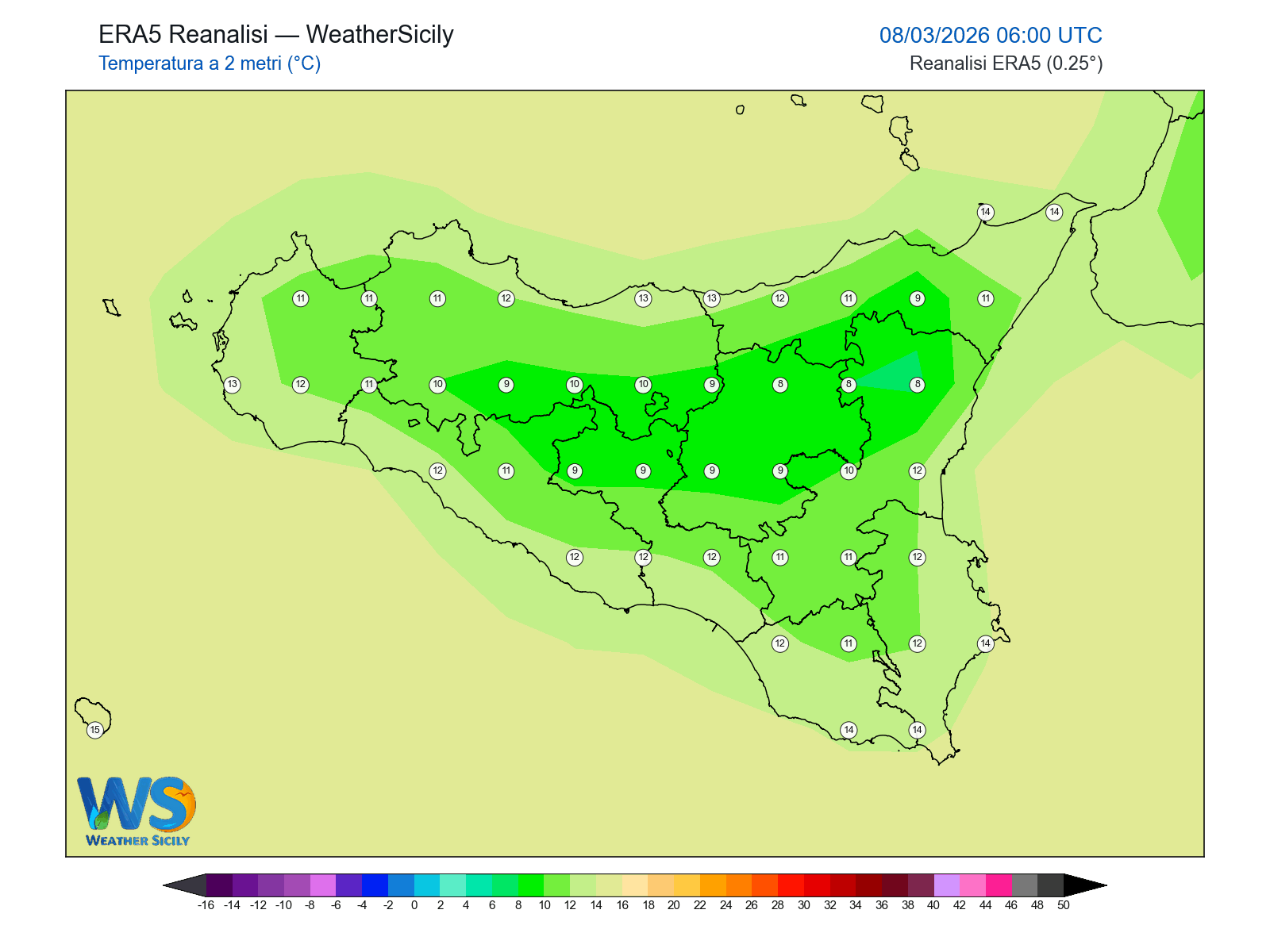 Temperatura a 2 metri · 2026030806
