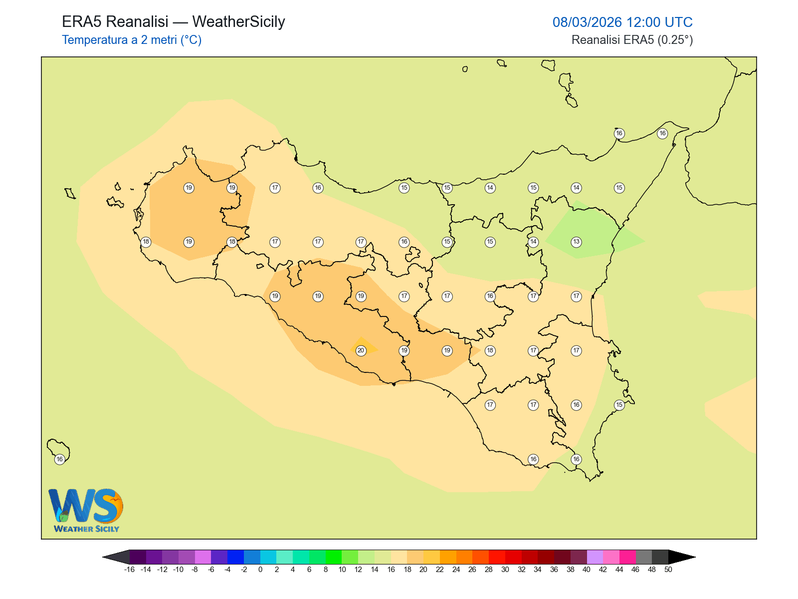 Temperatura a 2 metri · 2026030812