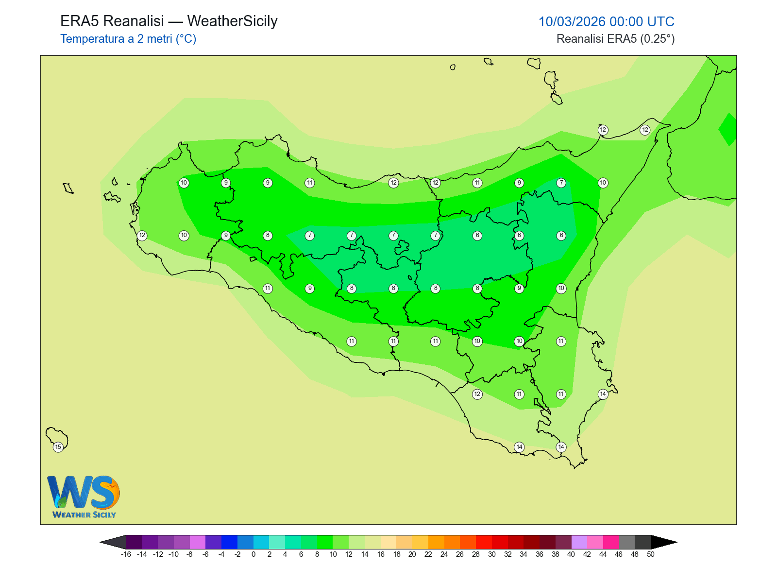 Temperatura a 2 metri · 2026031000