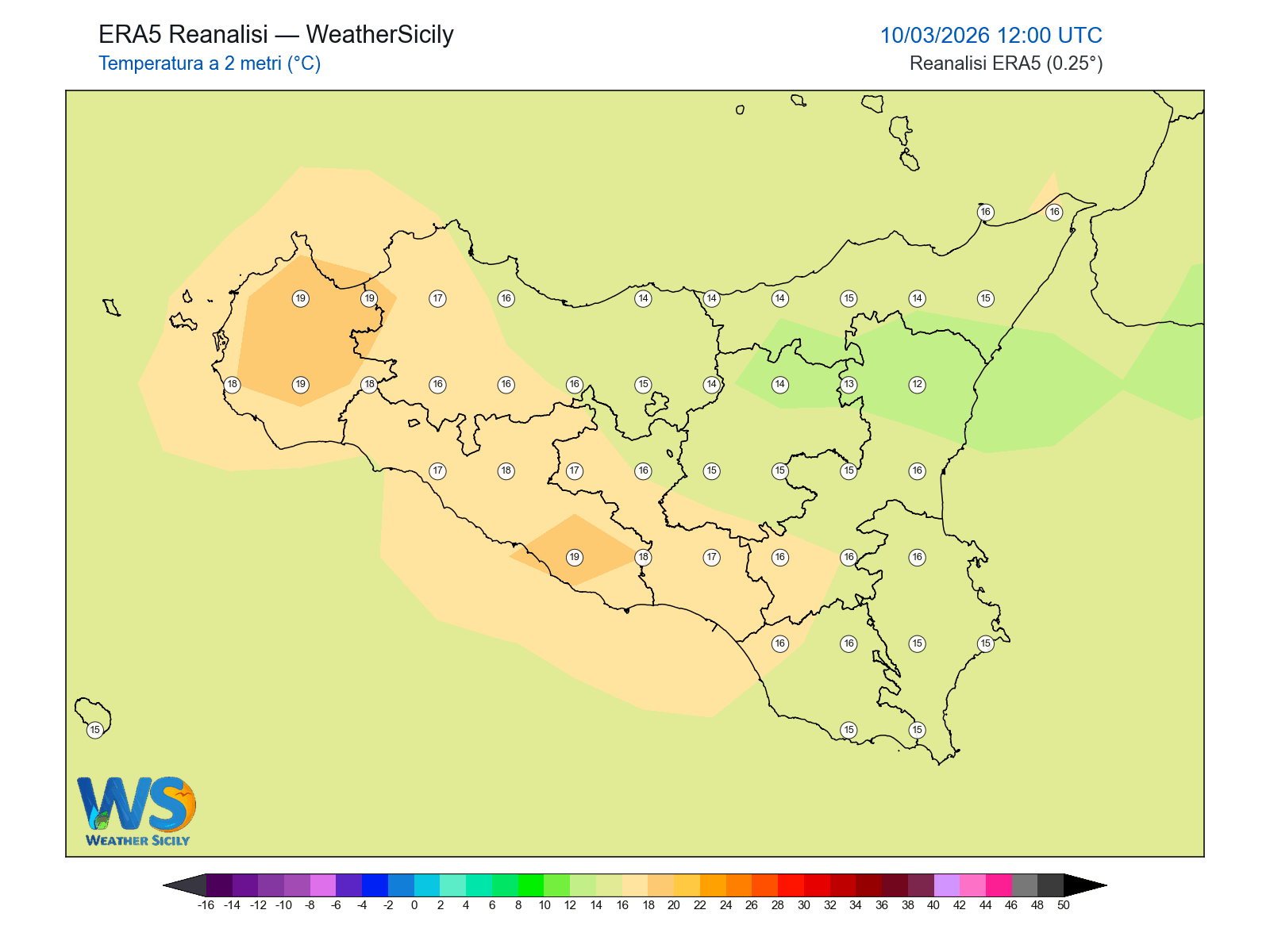 Temperatura a 2 metri · 2026031012