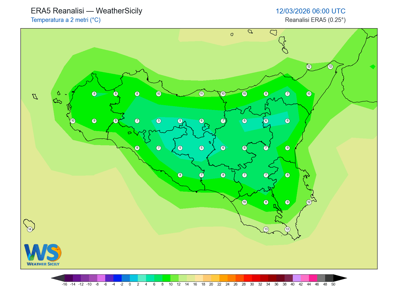 Temperatura a 2 metri · 2026031206