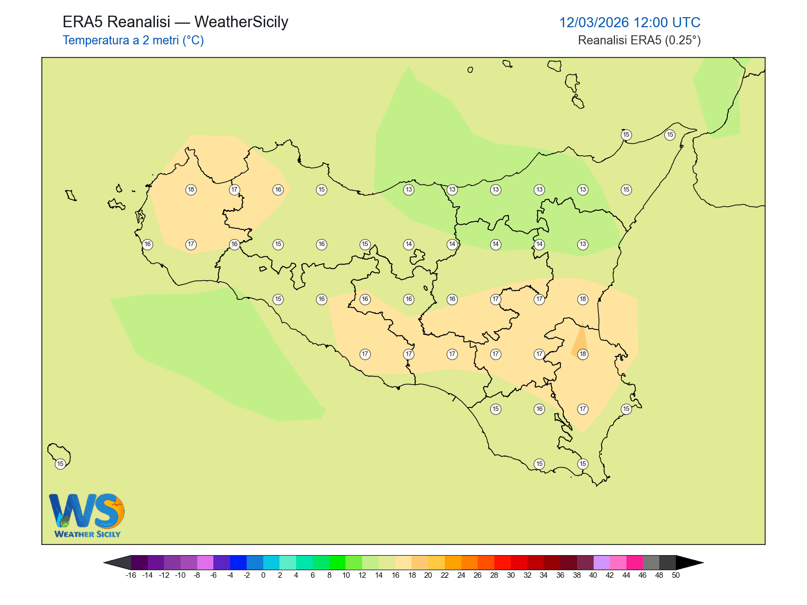 Temperatura a 2 metri · 2026031212