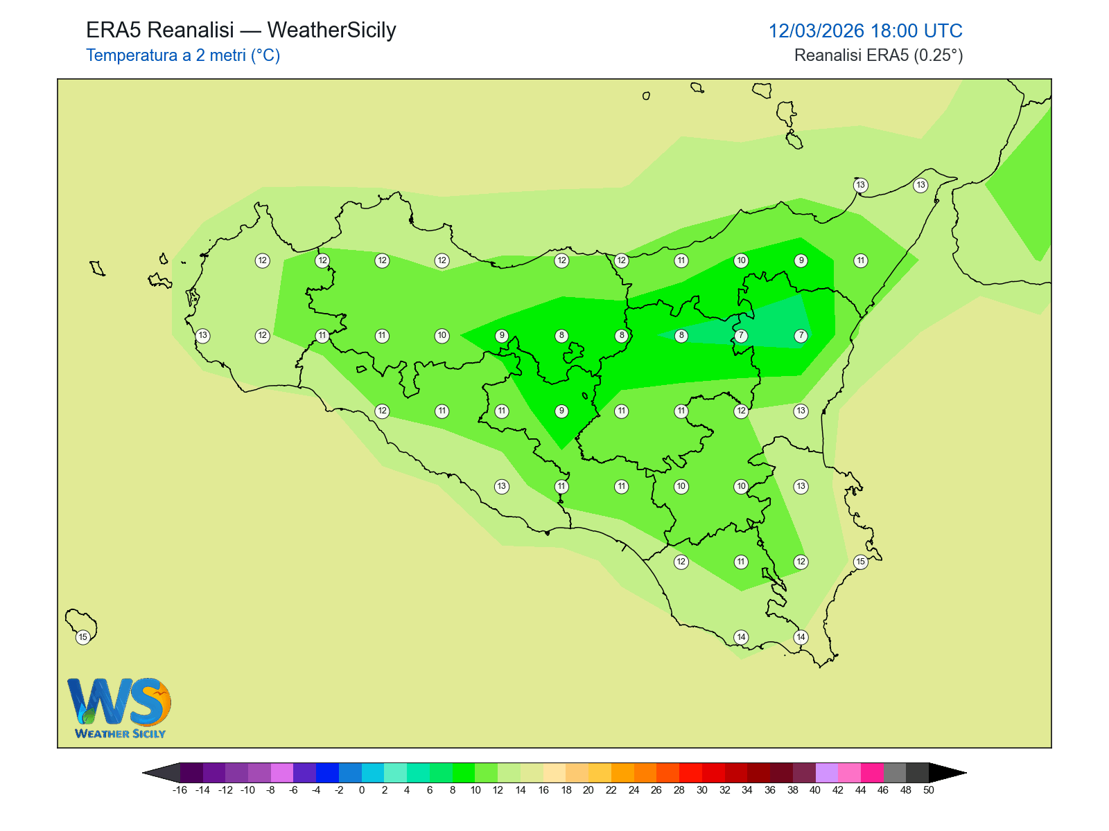 Temperatura a 2 metri · 2026031218