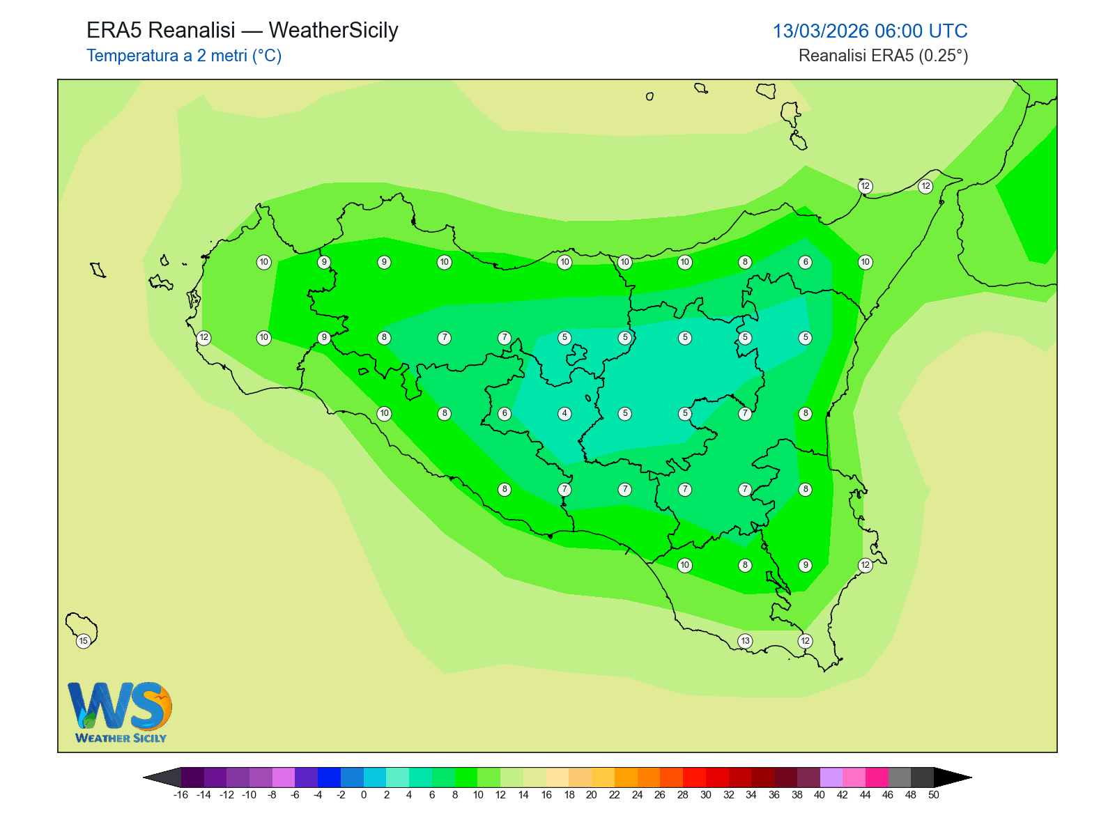 Temperatura a 2 metri · 2026031306