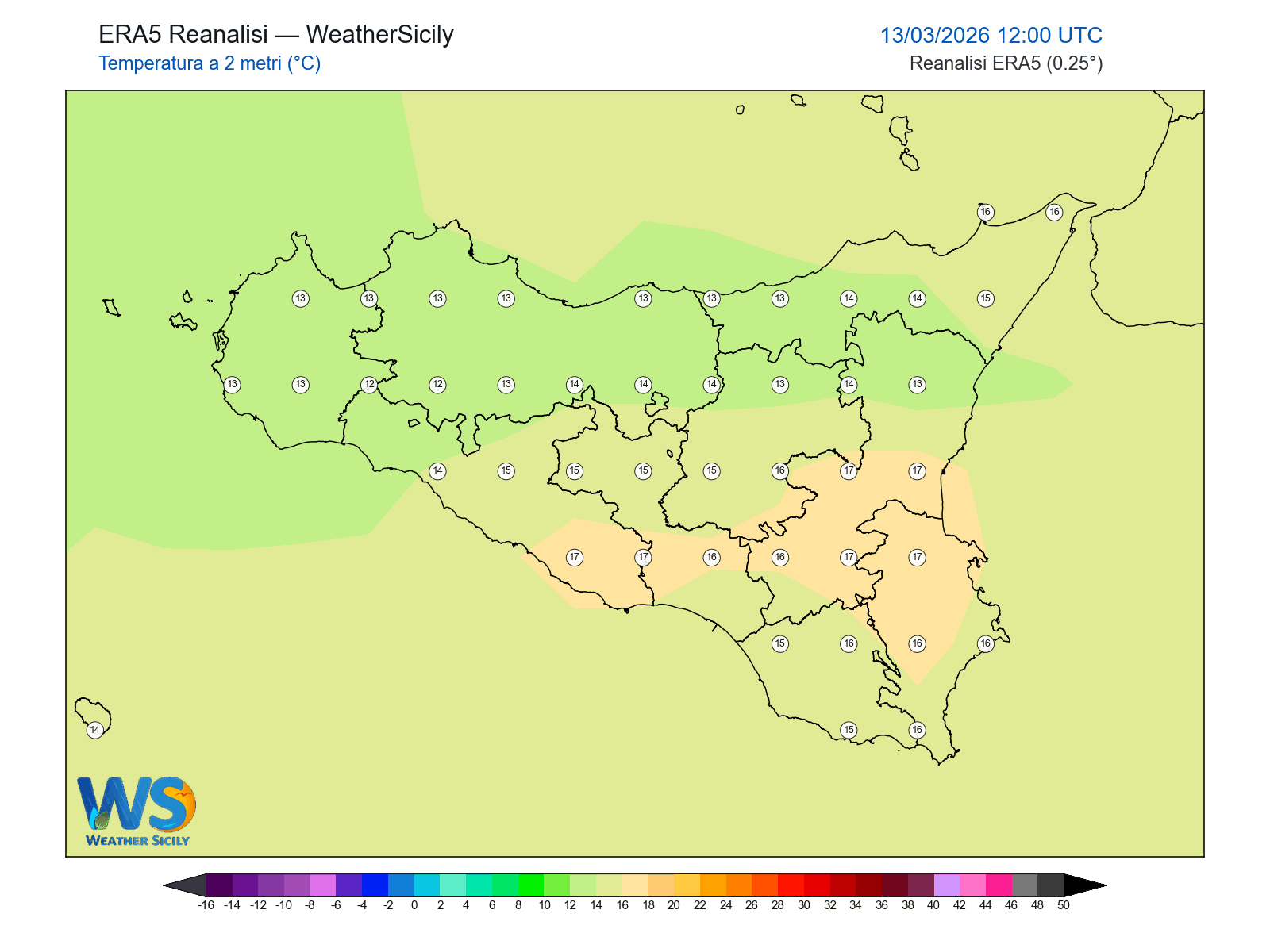 Temperatura a 2 metri · 2026031312