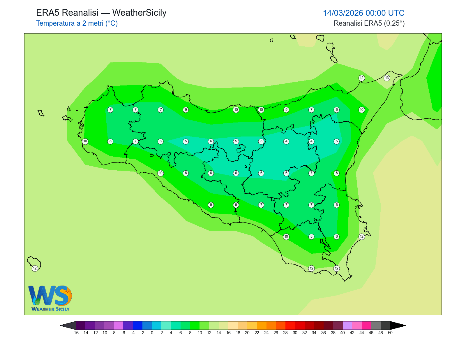 Temperatura a 2 metri · 2026031400