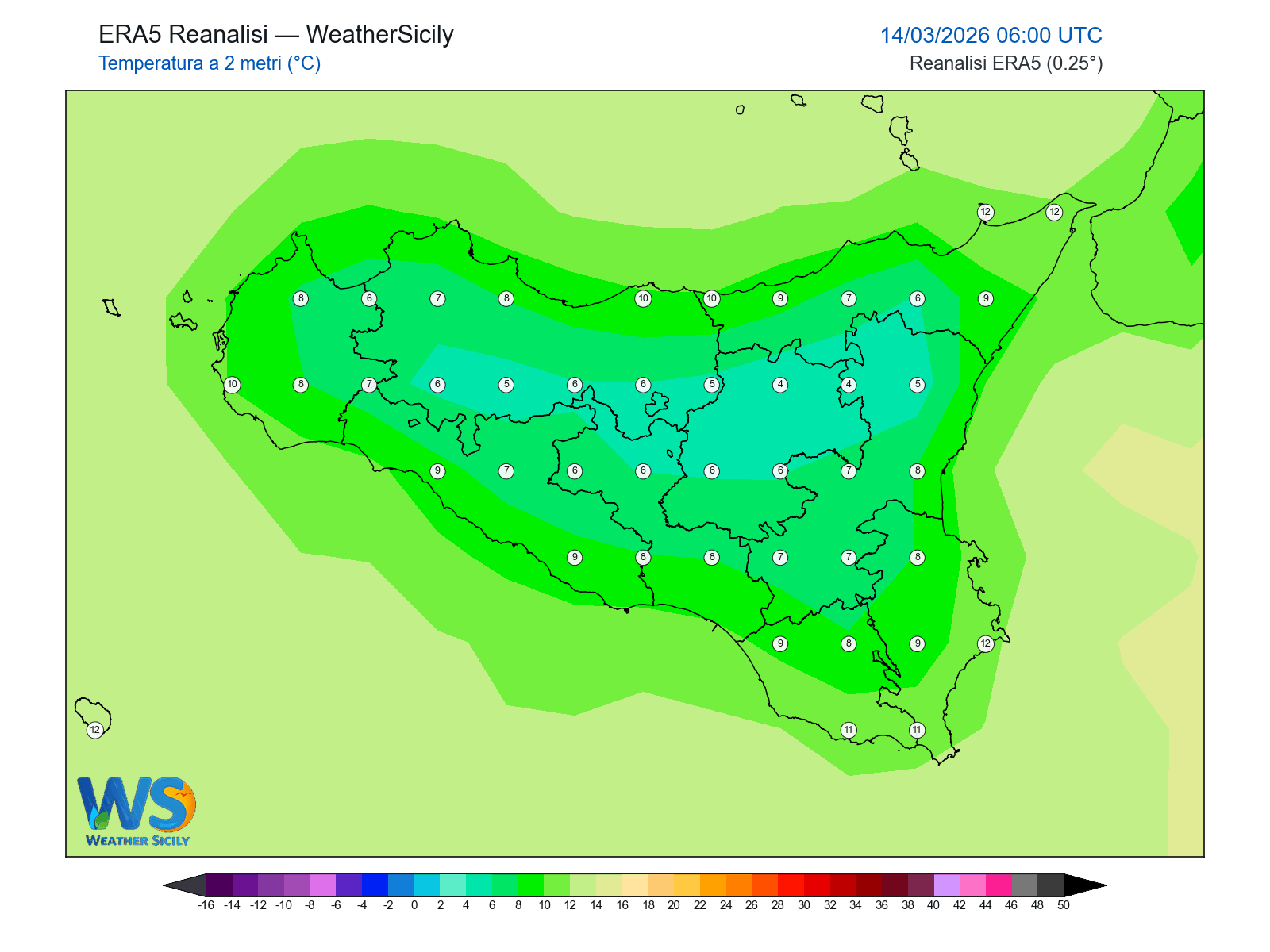 Temperatura a 2 metri · 2026031406