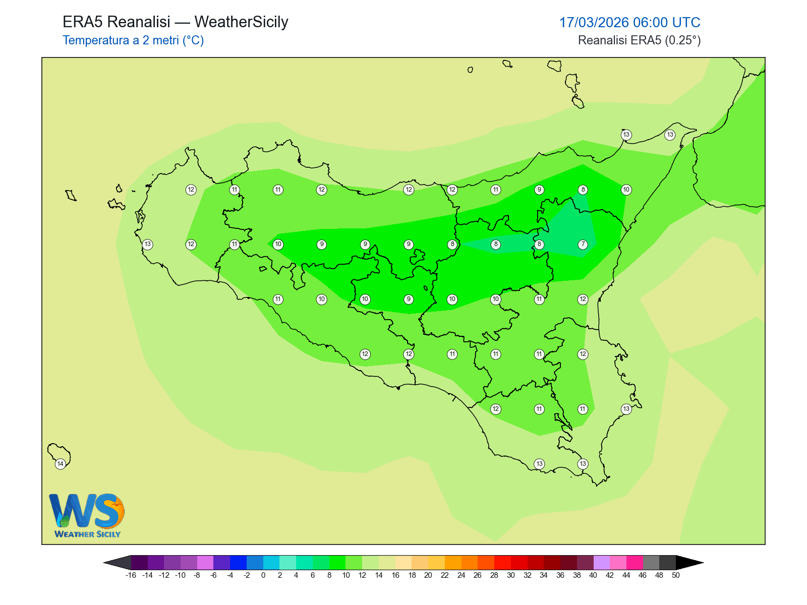 Temperatura a 2 metri · 2026031706