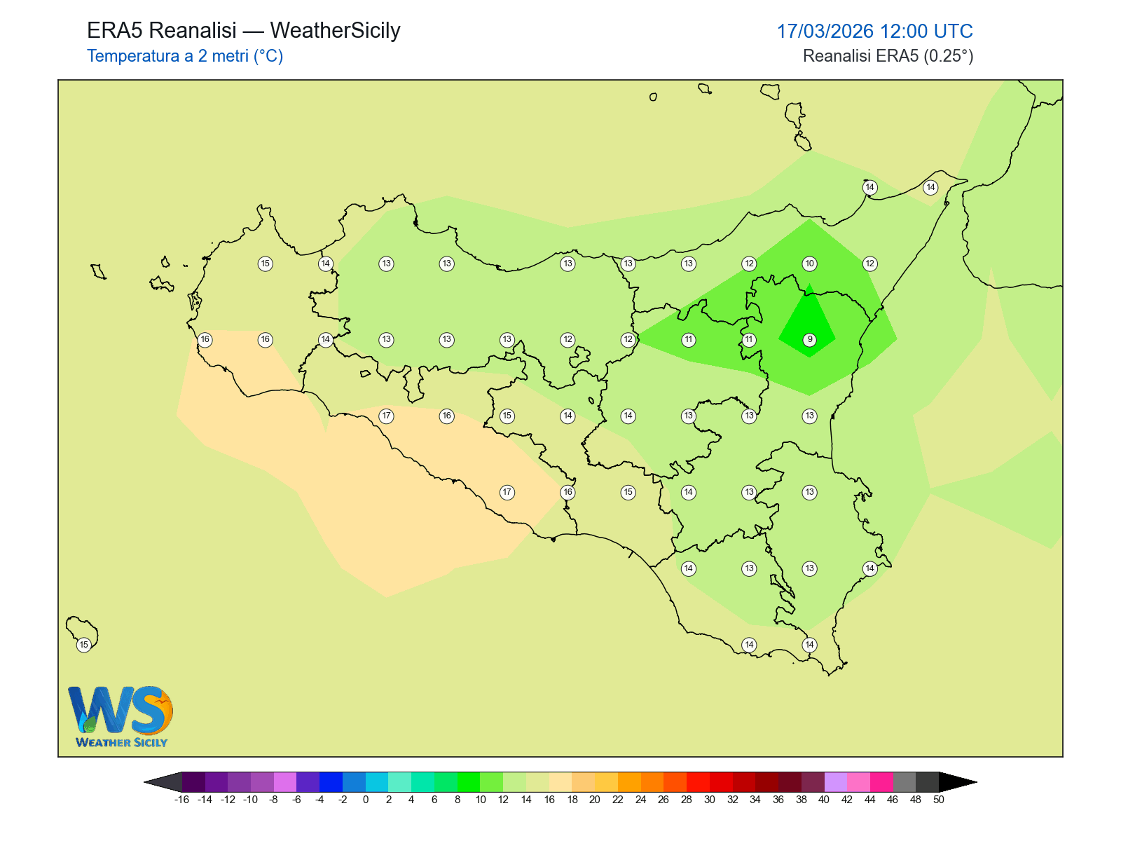 Temperatura a 2 metri · 2026031712
